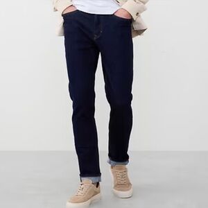 Banana Republic Dark Wash Button Fly Slim Straight Jeans 36W 36L